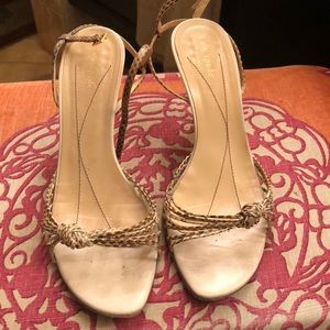 Kate spade snake skin strappy heel